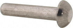 RivetKing - 1/4" Body Diam, Round Uncoated Aluminum Solid Rivet - 1-1/4" Length Under Head, Grade 1100F - Apex Tool & Supply