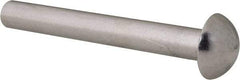 RivetKing - 1/4" Body Diam, Round Aluminum Solid Rivet - 2" Length Under Head, Grade 1100F - Apex Tool & Supply