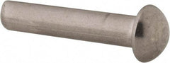 RivetKing - 1/4" Body Diam, Round Uncoated Stainless Steel Solid Rivet - 1-1/4" Length Under Head, Grade 18-8 - Apex Tool & Supply