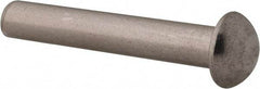 RivetKing - 1/4" Body Diam, Round Uncoated Stainless Steel Solid Rivet - 1-1/2" Length Under Head, Grade 18-8 - Apex Tool & Supply