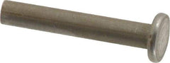 RivetKing - 1/8" Body Diam, Flat Uncoated Steel Solid Rivet - 3/4" Length Under Head - Apex Tool & Supply