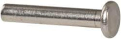 RivetKing - 1/8" Body Diam, Flat Uncoated Aluminum Solid Rivet - 3/4" Length Under Head, Grade 1100F - Apex Tool & Supply