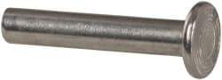 RivetKing - 3/16" Body Diam, Flat Aluminum Solid Rivet - 1" Length Under Head, Grade 1100F - Apex Tool & Supply