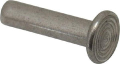 RivetKing - 1/8" Body Diam, Flat Uncoated Stainless Steel Solid Rivet - 1/2" Length Under Head, Grade 18-8 - Apex Tool & Supply
