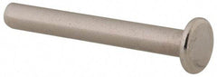 RivetKing - 1/8" Body Diam, Flat Uncoated Stainless Steel Solid Rivet - 1" Length Under Head, Grade 18-8 - Apex Tool & Supply
