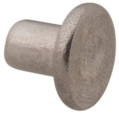 RivetKing - 3/16" Body Diam, Round Uncoated Stainless Steel Solid Rivet - 1/4" Length Under Head, Grade 18-8 - Apex Tool & Supply