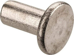 RivetKing - 3/16" Body Diam, Flat Stainless Steel Solid Rivet - 3/8" Length Under Head, Grade 18-8 - Apex Tool & Supply