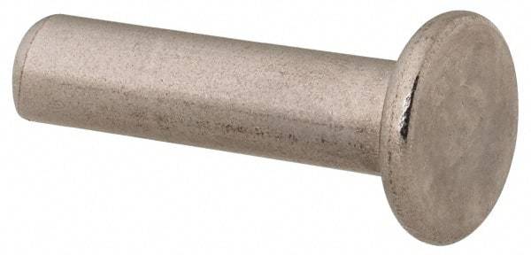 RivetKing - 3/16" Body Diam, Round Uncoated Stainless Steel Solid Rivet - 3/4" Length Under Head, Grade 18-8 - Apex Tool & Supply