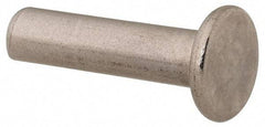 RivetKing - 3/16" Body Diam, Round Uncoated Stainless Steel Solid Rivet - 3/4" Length Under Head, Grade 18-8 - Apex Tool & Supply