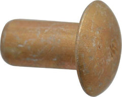 RivetKing - 3/16" Body Diam, Universal Aluminum Solid Rivet - 3/8" Length Under Head, Grade 1100F - Apex Tool & Supply
