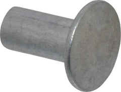 RivetKing - 1/4" Body Diam, Universal Uncoated Aluminum Solid Rivet - 1/2" Length Under Head, Grade 1100F - Apex Tool & Supply