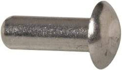 RivetKing - 1/4" Body Diam, Universal Uncoated Aluminum Solid Rivet - 3/4" Length Under Head, Grade 1100F - Apex Tool & Supply