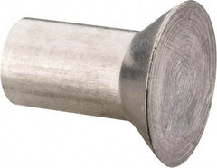 RivetKing - 3/16" Body Diam, Countersunk Aluminum Solid Rivet - 3/8" Length Under Head, Grade 1100F, 78° Countersunk Head Angle - Apex Tool & Supply
