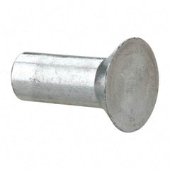 RivetKing - 3/16" Body Diam, Countersunk Uncoated Aluminum Solid Rivet - 1/2" Length Under Head, Grade 1100F, 78° Countersunk Head Angle - Apex Tool & Supply