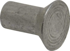 RivetKing - 1/4" Body Diam, Countersunk Uncoated Aluminum Solid Rivet - 1/2" Length Under Head, Grade 1100F, 78° Countersunk Head Angle - Apex Tool & Supply