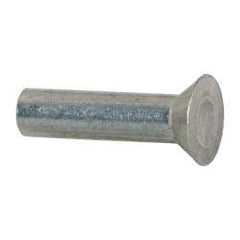 RivetKing - 1/4" Body Diam, Countersunk Aluminum Solid Rivet - 1" Length Under Head, Grade 1100F, 78° Countersunk Head Angle - Apex Tool & Supply