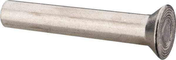 RivetKing - 1/4" Body Diam, Countersunk Uncoated Aluminum Solid Rivet - 1-1/2" Length Under Head, Grade 1100F, 78° Countersunk Head Angle - Apex Tool & Supply