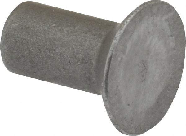 RivetKing - 1/4" Body Diam, Countersunk Steel Solid Rivet - 1/2" Length Under Head, 90° Countersunk Head Angle - Apex Tool & Supply