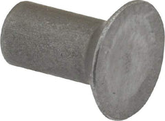 RivetKing - 1/4" Body Diam, Countersunk Steel Solid Rivet - 1/2" Length Under Head, 90° Countersunk Head Angle - Apex Tool & Supply