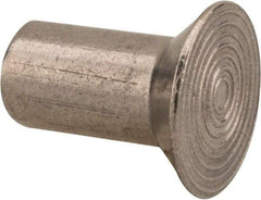 RivetKing - 1/4" Body Diam, Countersunk Uncoated Stainless Steel Solid Rivet - 1/2" Length Under Head, Grade 18-8, 90° Countersunk Head Angle - Apex Tool & Supply