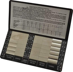 SPI - 2 to 500 Ra micro Inch Surface Finish, Nickel, Surface Finish Comparator - 30 Specimens, Includes 2, 4, 8, 16, 32, 63, 125, 250 and 500 micro Inch Surface Finishes, Includes Instructions and Case - Apex Tool & Supply