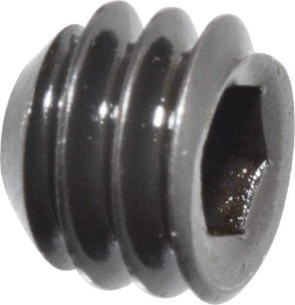 Holo-Krome - 1/4-20 UNC, 3/16" OAL, Cup Point Set Screw - Grade 8 Alloy Steel, 1/8" Key - Apex Tool & Supply