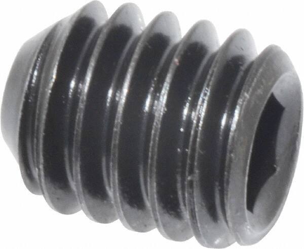 Holo-Krome - 5/16-18 UNC, 3/8" OAL, Cup Point Set Screw - Grade 8 Alloy Steel, 5/32" Key - Apex Tool & Supply