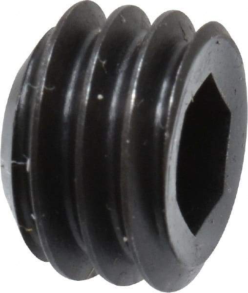 Holo-Krome - 3/8-16 UNC, 1/4" OAL, Cup Point Set Screw - Grade 8 Alloy Steel, 3/16" Key - Apex Tool & Supply