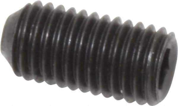 Holo-Krome - 1/4-28 UNF, 1/2" OAL, Cup Point Set Screw - Grade 8 Alloy Steel, 1/8" Key - Apex Tool & Supply