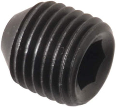 Holo-Krome - 3/8-24 UNF, 3/8" OAL, Cup Point Set Screw - Grade 8 Alloy Steel, 3/16" Key - Apex Tool & Supply