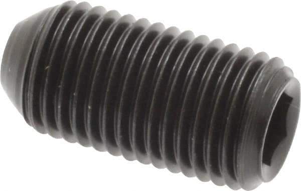 Holo-Krome - 3/8-24 UNF, 3/4" OAL, Cup Point Set Screw - Grade 8 Alloy Steel, 3/16" Key - Apex Tool & Supply