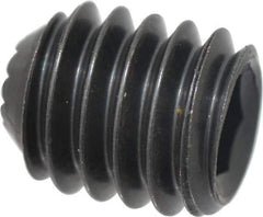 Holo-Krome - 5/16-18 UNC, 3/8" OAL, Internal Knurl Point Set Screw - Grade 8 Alloy Steel, 5/32" Key - Apex Tool & Supply