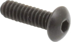 Holo-Krome - #4-40 UNC Hex Socket Drive, Button Screw - Alloy Steel, Black Oxide Finish, Fully Threaded, 3/8" Length Under Head - Apex Tool & Supply