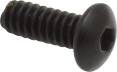 Holo-Krome - #6-32 UNC Hex Socket Drive, Button Screw - Alloy Steel, Black Oxide Finish, Fully Threaded, 3/8" Length Under Head - Apex Tool & Supply