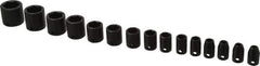 Proto - 15 Piece 3/8" Drive Impact Socket Set - 6 Points, 1/4" to 1" Range, Inch Measurement Standard - Apex Tool & Supply