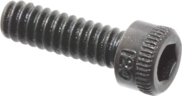 Made in USA - #4-40 UNC Hex Socket Drive, Socket Cap Screw - Alloy Steel, Black Oxide Finish, Fully Threaded, 3/8" Length Under Head - Apex Tool & Supply