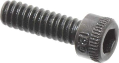 Made in USA - #4-40 UNC Hex Socket Drive, Socket Cap Screw - Alloy Steel, Black Oxide Finish, Fully Threaded, 3/8" Length Under Head - Apex Tool & Supply