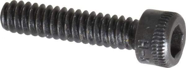 Made in USA - #4-40 UNC Hex Socket Drive, Socket Cap Screw - Alloy Steel, Black Oxide Finish, Fully Threaded, 1/2" Length Under Head - Apex Tool & Supply