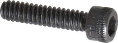 Made in USA - #4-40 UNC Hex Socket Drive, Socket Cap Screw - Alloy Steel, Black Oxide Finish, Fully Threaded, 1/2" Length Under Head - Apex Tool & Supply