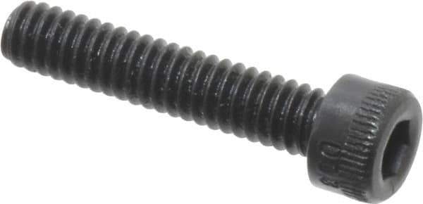 Made in USA - #5-40 UNC Hex Socket Drive, Socket Cap Screw - Alloy Steel, Black Oxide Finish, Fully Threaded, 5/8" Length Under Head - Apex Tool & Supply