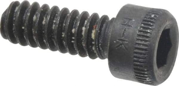 Made in USA - #6-32 UNC Hex Socket Drive, Socket Cap Screw - Alloy Steel, Black Oxide Finish, Fully Threaded, 3/8" Length Under Head - Apex Tool & Supply