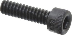 Made in USA - #6-32 UNC Hex Socket Drive, Socket Cap Screw - Alloy Steel, Black Oxide Finish, Fully Threaded, 1/2" Length Under Head - Apex Tool & Supply