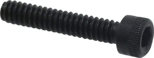 Made in USA - #6-32 UNC Hex Socket Drive, Socket Cap Screw - Alloy Steel, Black Oxide Finish, Fully Threaded, 3/4" Length Under Head - Apex Tool & Supply