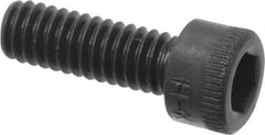Made in USA - #8-32 UNC Hex Socket Drive, Socket Cap Screw - Alloy Steel, Black Oxide Finish, Fully Threaded, 1/2" Length Under Head - Apex Tool & Supply