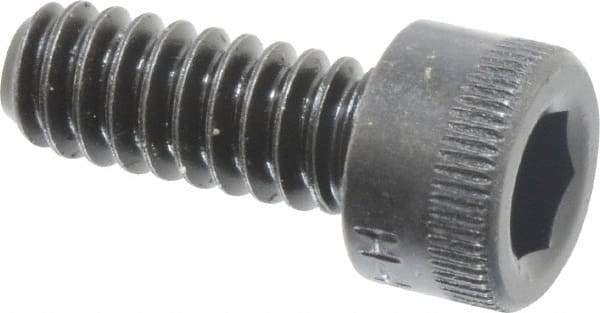 Made in USA - #10-24 UNC Hex Socket Drive, Socket Cap Screw - Alloy Steel, Black Oxide Finish, Fully Threaded, 1/2" Length Under Head - Apex Tool & Supply
