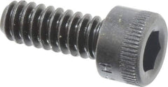 Made in USA - #10-24 UNC Hex Socket Drive, Socket Cap Screw - Alloy Steel, Black Oxide Finish, Fully Threaded, 1/2" Length Under Head - Apex Tool & Supply