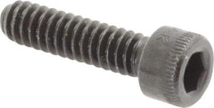 Made in USA - #10-24 UNC Hex Socket Drive, Socket Cap Screw - Alloy Steel, Black Oxide Finish, Fully Threaded, 3/4" Length Under Head - Apex Tool & Supply