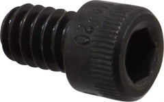 Made in USA - 1/4-20 UNC Hex Socket Drive, Socket Cap Screw - Alloy Steel, Black Oxide Finish, Fully Threaded, 3/8" Length Under Head - Apex Tool & Supply