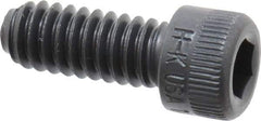 Made in USA - 1/4-20 UNC Hex Socket Drive, Socket Cap Screw - Alloy Steel, Black Oxide Finish, Fully Threaded, 5/8" Length Under Head - Apex Tool & Supply