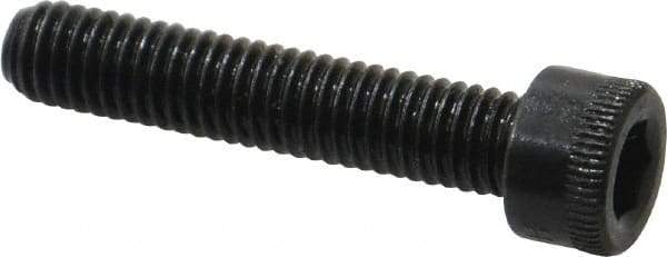 Made in USA - #10-32 UNF Hex Socket Drive, Socket Cap Screw - Alloy Steel, Black Oxide Finish, Fully Threaded, 1" Length Under Head - Apex Tool & Supply